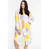 Blousejurken - Wijd - FLOWLY - Blouse-jurk - Lichte Materiaalmix van Katoen en Linnen