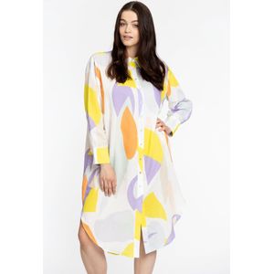 Blousejurken - Wijd - FLOWLY - Blouse-jurk - Lichte Materiaalmix van Katoen en Linnen