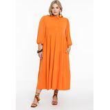 Jurk - DOLCE - Maxi Lengte - Pofmouwen - Ruches - Steekzakken