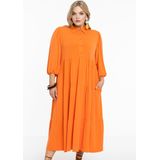 Jurk - DOLCE - Maxi Lengte - Pofmouwen - Ruches - Steekzakken