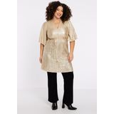 YOEK - YOEK x Hannelore - Tuniek - Goud - Geplisseerd met Ceintuur