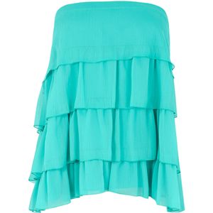 Top strapless ruffled VOILE