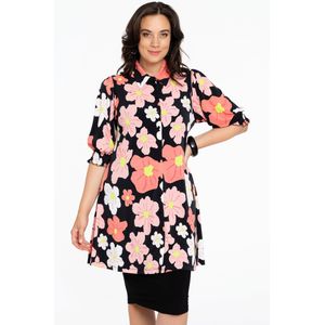 Blouse met pofmouw HIBISCUS