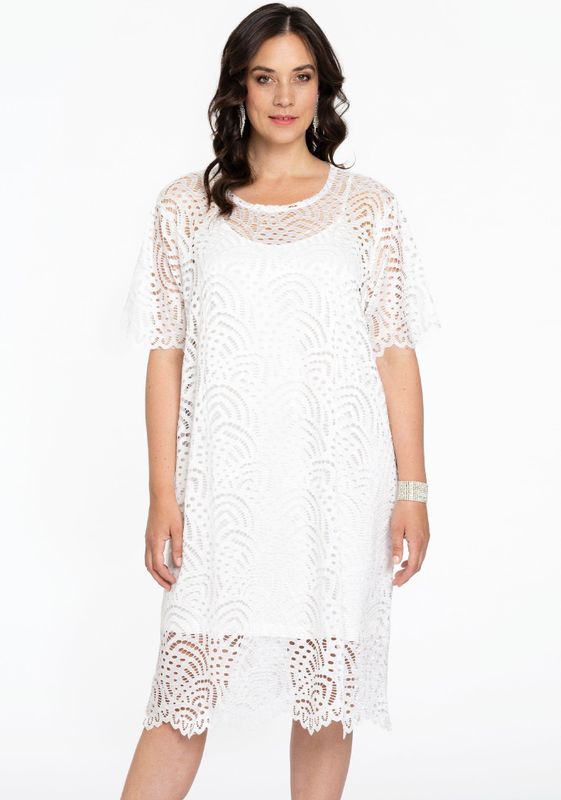 Jurk - Tee LACE - Transparant Kant - Onderjurk met Spaghettibandjes