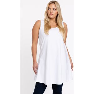 YOEK - Top 'MILA' - Wit - Mouwloos - Lange Pasvorm