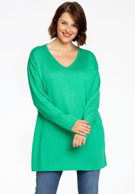 Basic trui met V-hals