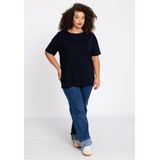 YOEK - Shirt - Navy - Kwartmouw - Losse Pasvorm