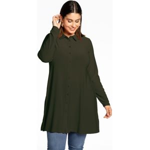 Yoek - DOLCE - Blouse - Fel van Kleur - Wijd Uitlopende Pasvorm