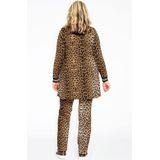 Sweatshirt - Leopard - Flare Fit - Glinsterende Boorden - V-hals