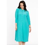 Yoek Blousejurk DOLCE van Travelstof Turquoise