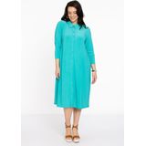 Yoek Blousejurk DOLCE van Travelstof Turquoise