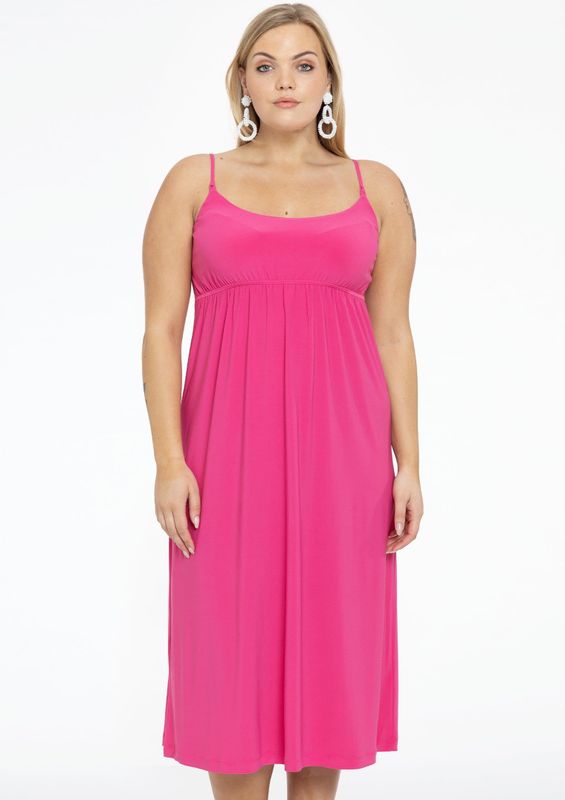 Yoek Travelstof Jurk Roze