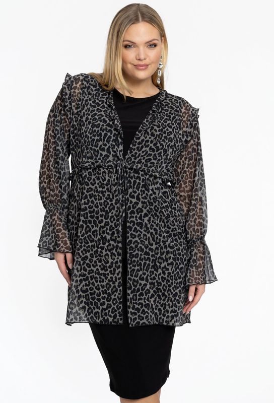 Cardi - LEONA - Blouse - Panterprint - Met Ruches