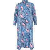 Blouse - Blauw met Roze Paisley - Lange Blouse