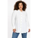 Blouse DOLCE - Plooien - Met Lange Mouwen - Gouden Knopen