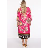 Jurk - ZARIA - Roze Oranje Zwart - Met Cut-out