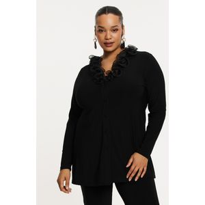 Dolce - Tuniek - Blauw - Katoen - Lange Mouwen - Flare Fit