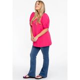 Yoek - Tuniek - Katoen - Flare Fit - Korte Mouwen - V-halslijn