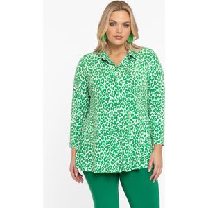 Blouse - Groen - A-lijn - Lange Mouwen