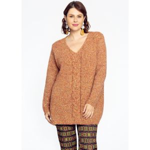 Trui met kabeldetail lurex