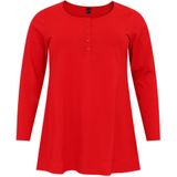 YOEK - Shirt - Rood - Lange Mouw - Normale Pasvorm