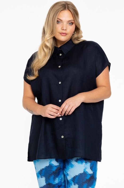 Mouwloze Blouse - Lichtgewicht Ramie - Klassiek Design