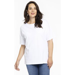 Yoek Grote maten - dames t-shirt korte mouw - wit