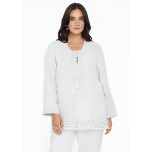 Wijde blouse met kant LINEN