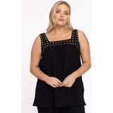 Yoek - Singlet - Katoen - Wit - Gouden Studs