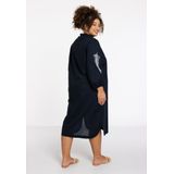 YOEK midi jurk donkerblauw