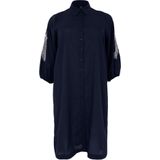 YOEK midi jurk donkerblauw