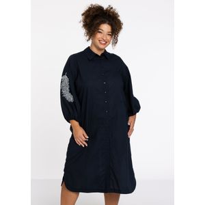 YOEK midi jurk donkerblauw