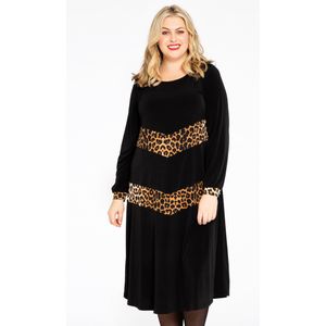 Jurk met contrast LEOPARD
