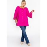YOEK - Tuniekblouse - Roze - Flared Pasvorm - Lange Mouwen - Knoopsluiting