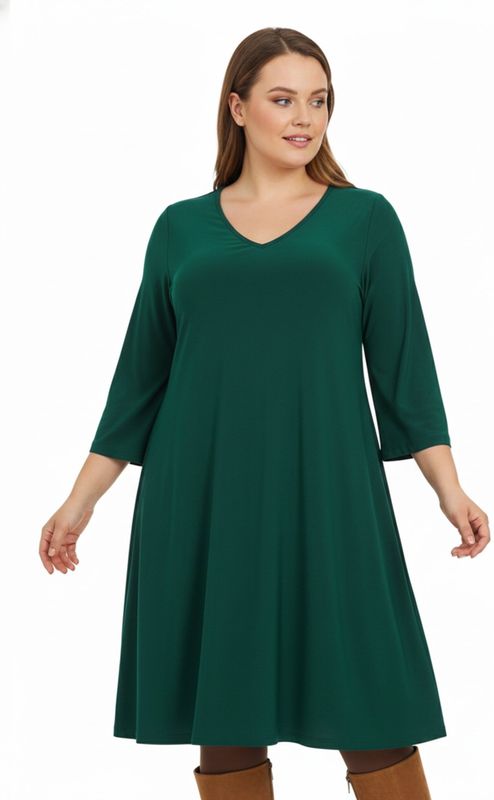 Jurk met V-hals DOLCE