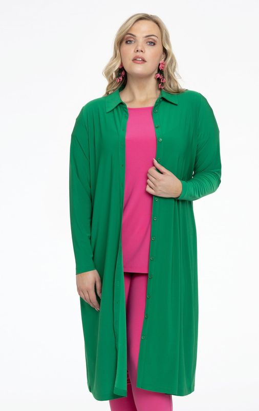 Yoek Blousejurk van Travelstof DOLCE Groen