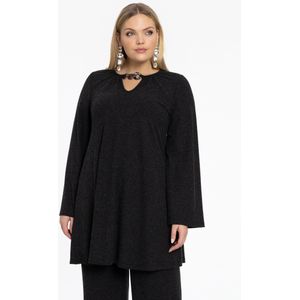 Tuniek - Melange - Wide Bottom - Met Kettingdetail - Uitlopende Mouwen