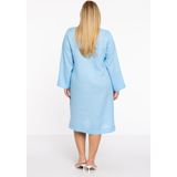 Jurk - Ramie - Lichtgewicht - V-hals - Cropped Wijde Mouwen