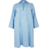 Jurk - Ramie - Lichtgewicht - V-hals - Cropped Wijde Mouwen