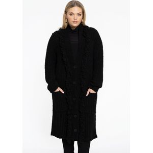 Teddy Vest - Beige - Structuurbreisel - Ruches