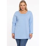 Yoek - Dames Top - Katoen - Ronde Hals - Lange Mouwen - Knoopsluiting