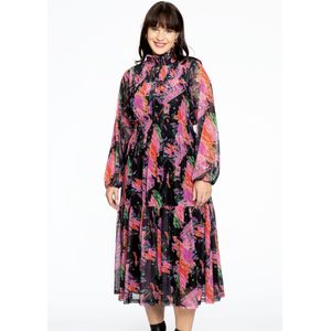 Jurk met gesmokte hals SCRATCH