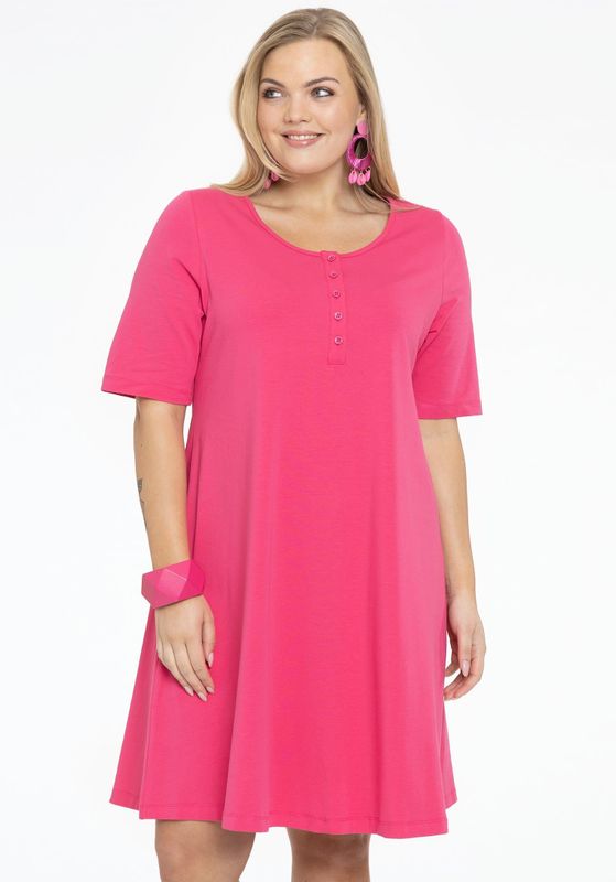 YOEK - Dames Jurk - A-lijn - Met Knopen