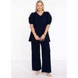 YOEK - straight fit broek - Donkerblauw