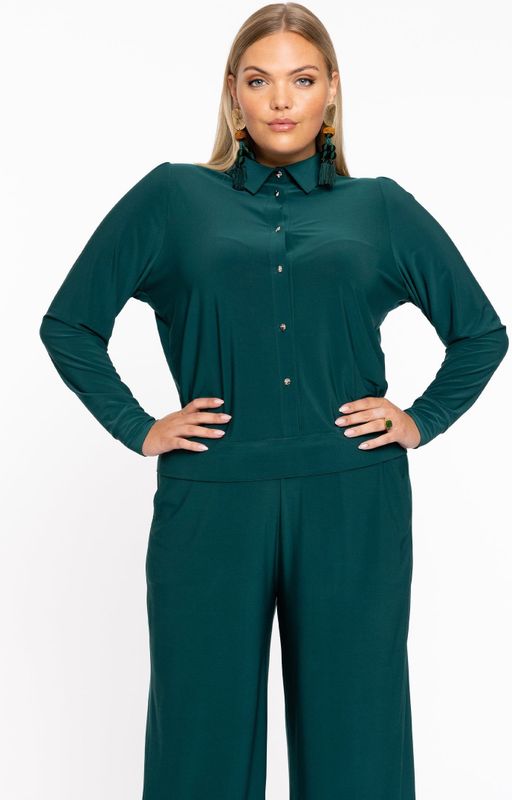 Blouse - DOLCE - Korte Pasvorm - Lange Mouwen - Met Knopen