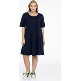 Yoek A-lijn Jurk met Biologisch Katoen Donkerblauw