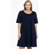 Yoek A-lijn Jurk met Biologisch Katoen Donkerblauw