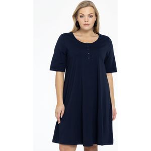 Yoek A-lijn Jurk met Biologisch Katoen Donkerblauw