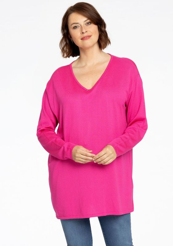 Basic trui met V-hals