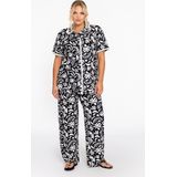 YOEK - Blouse - Zwart - Korte Mouwen - Rechte Pasvorm